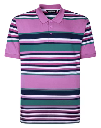 Bigdude Summer Stripe Polo Dusted Grape